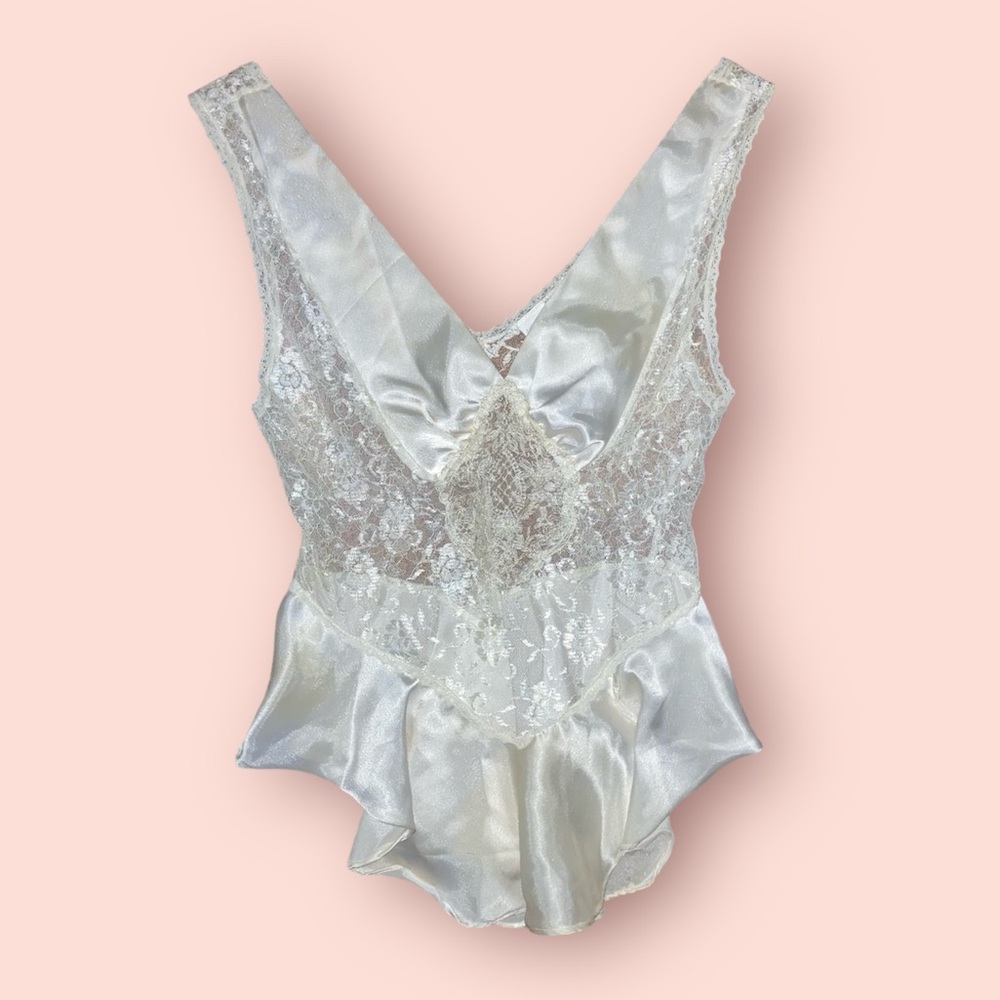 White Lace Babydoll Top